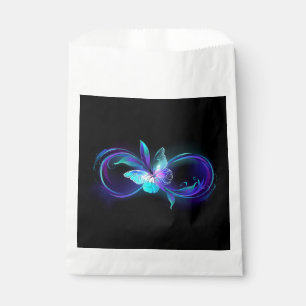 Unendlichkeit mit Zauberschmetterling glänzen Geschenktütchen