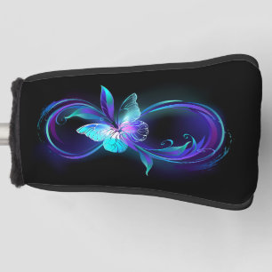 Unendlichkeit mit Zauberschmetterling glänzen Golf Headcover