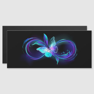 Unendlichkeit mit Zauberschmetterling glänzen Magneteinladung