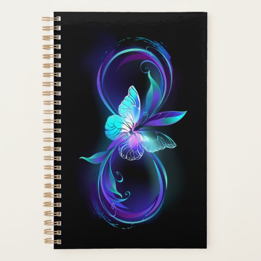 Unendlichkeit mit Zauberschmetterling glänzen Planer (Vorderseite)