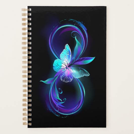 Unendlichkeit mit Zauberschmetterling glänzen Planer (Vorderseite)