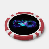 Unendlichkeit mit Zauberschmetterling glänzen Pokerchips (Einzeln)