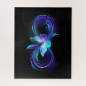 Unendlichkeit mit Zauberschmetterling glänzen Puzzle (Vertikal)
