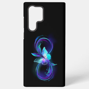 Unendlichkeit mit Zauberschmetterling glänzen Samsung Galaxy Hülle