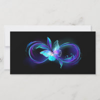 Unendlichkeit mit Zauberschmetterling glänzen