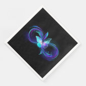 Unendlichkeit mit Zauberschmetterling glänzen Serviette (Ecke)