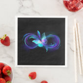 Unendlichkeit mit Zauberschmetterling glänzen Serviette (Beispiel)