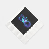 Unendlichkeit mit Zauberschmetterling glänzen Serviette (Ecke)