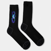 Unendlichkeit mit Zauberschmetterling glänzen Socken (Rechts)