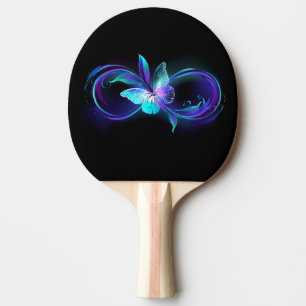 Unendlichkeit mit Zauberschmetterling glänzen Tischtennis Schläger