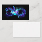 Unendlichkeit mit Zauberschmetterling glänzen Visitenkarte (Vorne/Hinten)