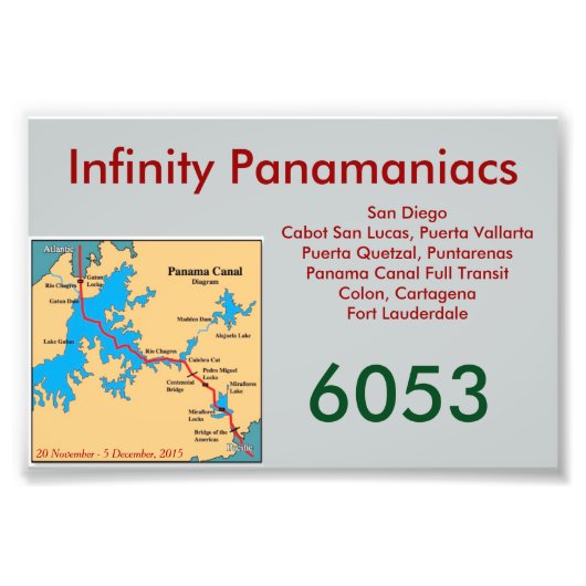 Unendlichkeit Panamaniacs Türkarte Fotodruck (Vorne)