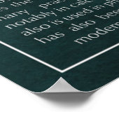 Unendlichkeit Poster (Ecke)