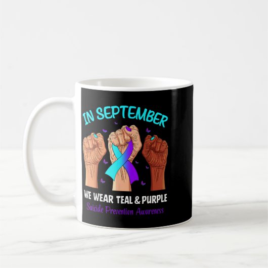 Unendlichkeit Schmetterling Präventionsbewusstsein Kaffeetasse (Links)