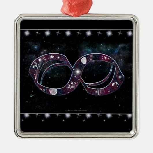 Unendlichkeit Silbernes Ornament (Vorne)