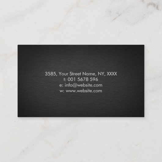 Unendlichkeit Symbol Feather - Line Art Visitenkarte (Rückseite)