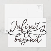 Unendlichkeit und jenseits von endlosen Liebe Paar Postkarte (Vorne/Hinten)