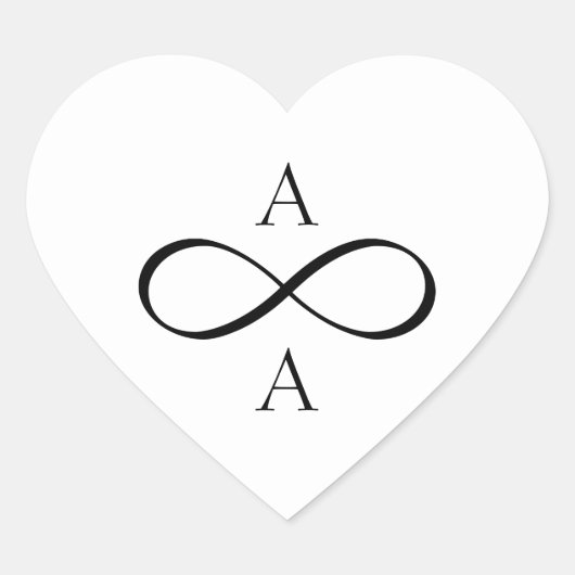 Unendlichkeit von Braut und Erbgut Herz-Aufkleber (Vorderseite)