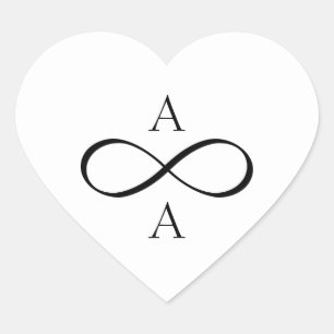 Unendlichkeit von Braut und Erbgut Herz-Aufkleber