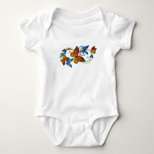 Unendlichkeit von Monarchfalter Baby Strampler