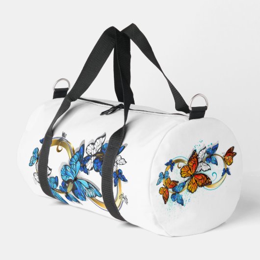 Unendlichkeit von Monarchfalter Duffle Bag (Linke Seite)