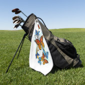 Unendlichkeit von Monarchfalter Golfhandtuch (Gras)