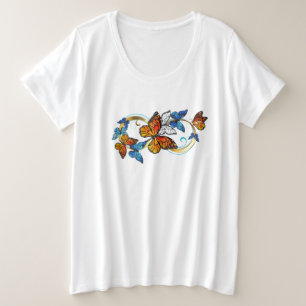 Unendlichkeit von Monarchfalter Große Größe T-Shirt