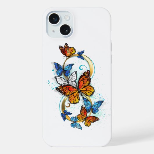 Unendlichkeit von Monarchfalter iPhone Hülle (Rückseite)