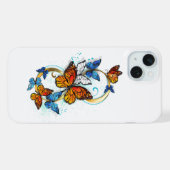 Unendlichkeit von Monarchfalter iPhone Hülle (Rückseite (Horizontal))