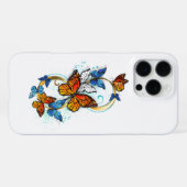 Unendlichkeit von Monarchfalter iPhone Hülle (Rückseite (Horizontal))