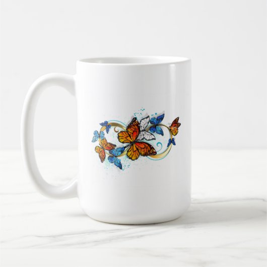 Unendlichkeit von Monarchfalter Kaffeetasse (Links)