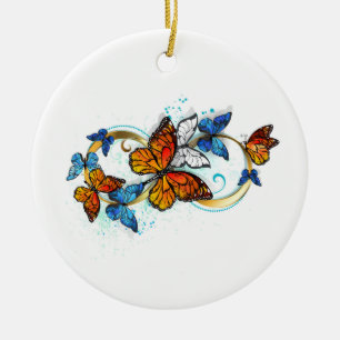 Unendlichkeit von Monarchfalter Keramik Ornament