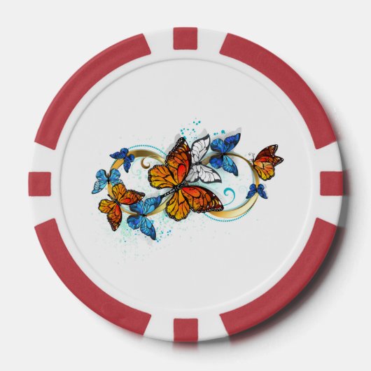 Unendlichkeit von Monarchfalter Pokerchips (Vorderseite)