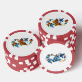 Unendlichkeit von Monarchfalter Pokerchips (Stapel)