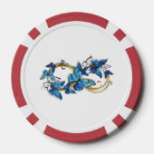 Unendlichkeit von Monarchfalter Pokerchips (Rückseite)