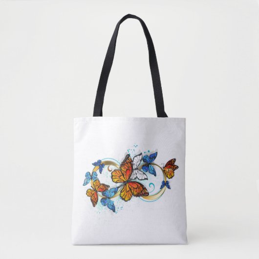 Unendlichkeit von Monarchfalter Tasche (Vorderseite)