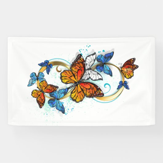 Unendlichkeit von Monarchfaltern Banner (Horizontal)