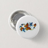 Unendlichkeit von Monarchfaltern Button (Vorne & Hinten)