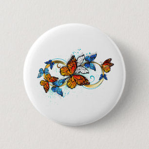 Unendlichkeit von Monarchfaltern Button