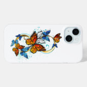 Unendlichkeit von Monarchfaltern Case-Mate iPhone Hülle (Rückseite (Horizontal))