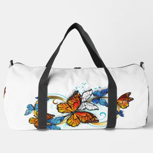 Unendlichkeit von Monarchfaltern Duffle Bag (Vorderseite)