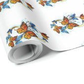 Unendlichkeit von Monarchfaltern Geschenkpapier (Rolleneckpunkt)