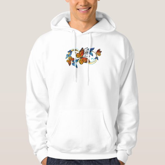 Unendlichkeit von Monarchfaltern Hoodie (Vorderseite)