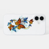 Unendlichkeit von Monarchfaltern iPhone 16 Hülle (Rückseite (Horizontal))