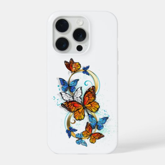 Unendlichkeit von Monarchfaltern iPhone Hülle (Rückseite)