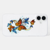 Unendlichkeit von Monarchfaltern iPhone Hülle (Rückseite (Horizontal))