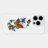 Unendlichkeit von Monarchfaltern iPhone Hülle (Rückseite (Horizontal))