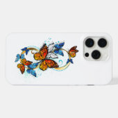 Unendlichkeit von Monarchfaltern iPhone Hülle (Rückseite (Horizontal))