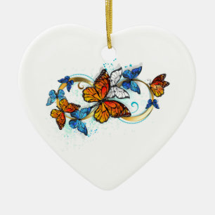 Unendlichkeit von Monarchfaltern Keramik Ornament