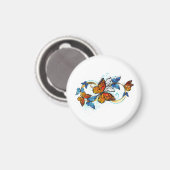 Unendlichkeit von Monarchfaltern Magnet (Vorderseite/Rückseite)